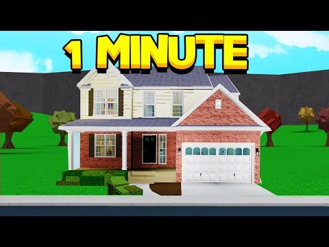 I Did The Bloxburg 1 Minute House Build Off Challenge Roblox Youtube - 1m mansion in 15 minutes bloxburg ez mode roblox tycoon