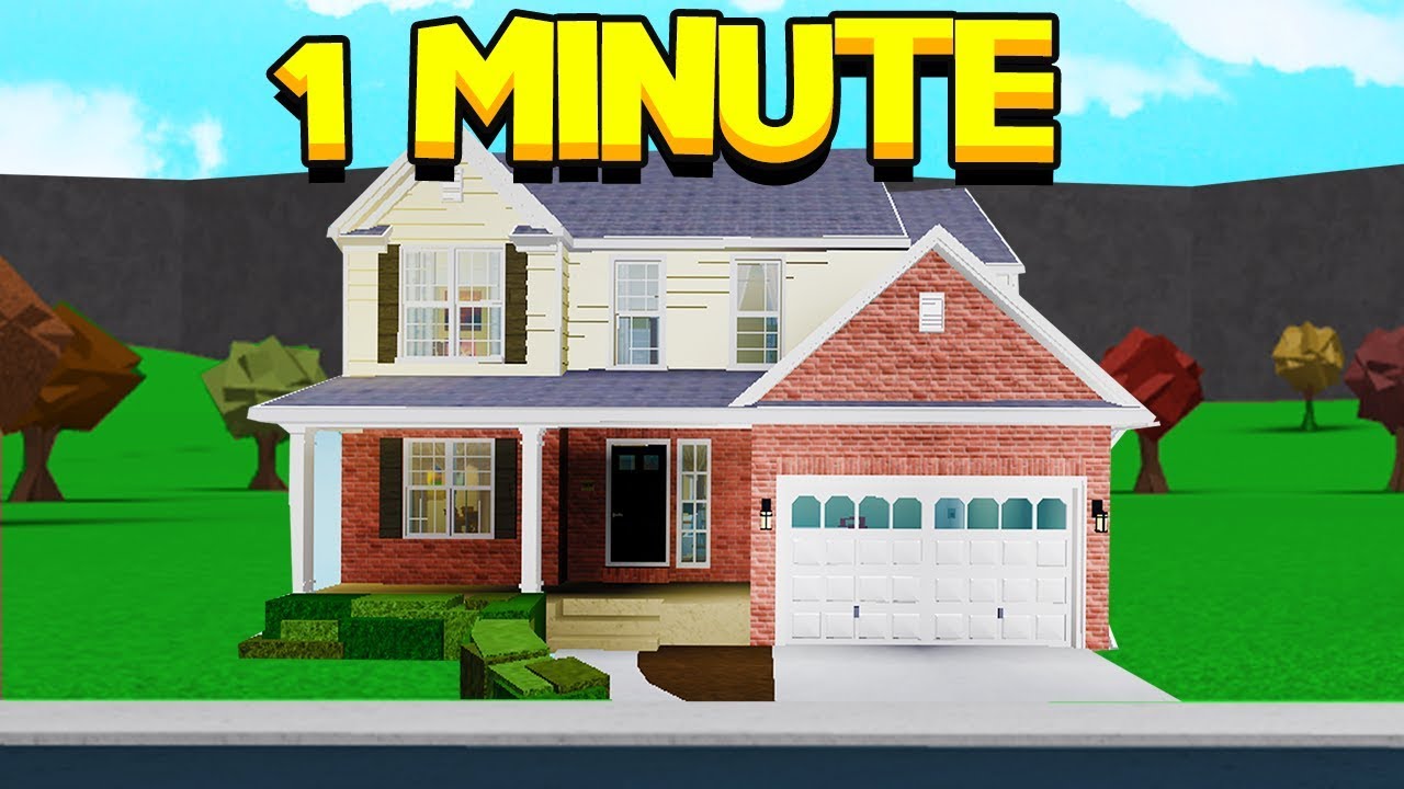 I Did The Bloxburg 1 Minute House Build Off Challenge Roblox - hyper roblox bloxburg house tour