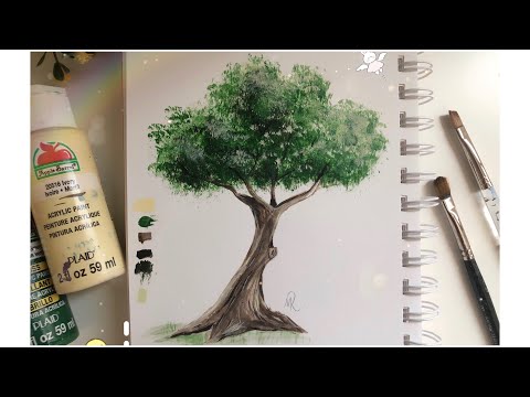 تعليم الرسم بالالوان المائية كيف ترسم منظر طبيعى رسم أشجار رسم 