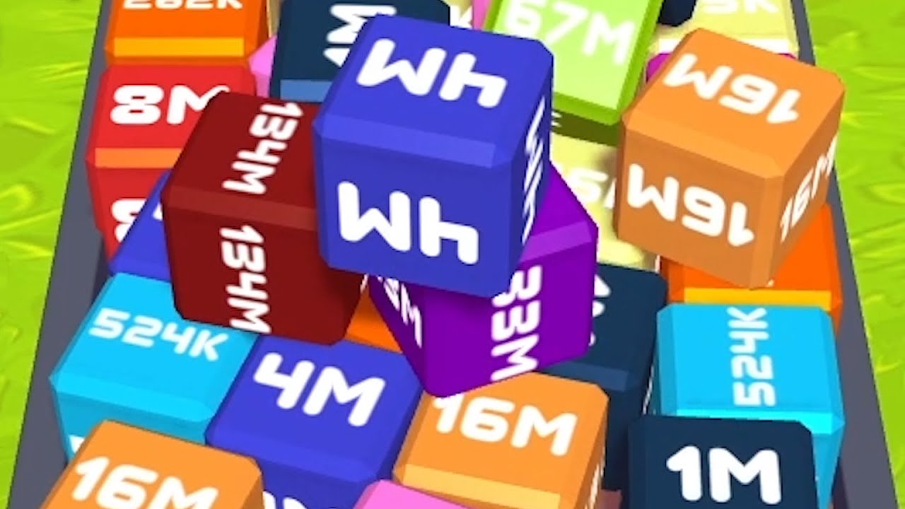 Merge Cube 2048 3D - ASMR Gameplay (Cubes Math, Level Up NumberBlocks ...