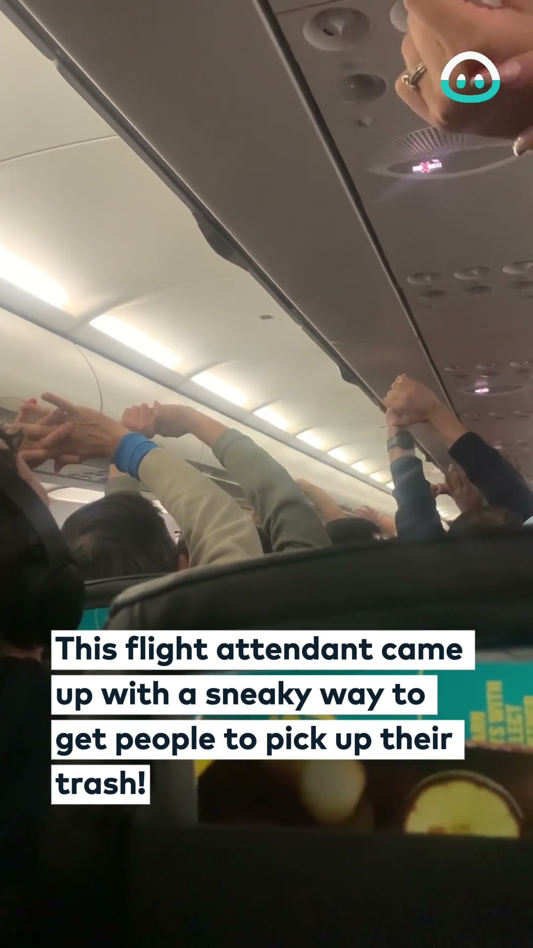Flight Attendant Makes Passengers Clean || ViralHog