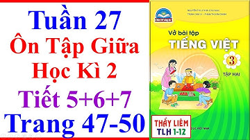 Vở Bài Tập Tiếng Việt Lớp 3 Tuần 27 Ôn Tập Giữa Học Kì 2 Trang 47 - 50 Chân Trời Sáng Tạo tiết 5 6 7