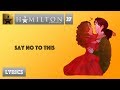 #27 Hamilton - Say No To This [[VIDEO LYRICS]]