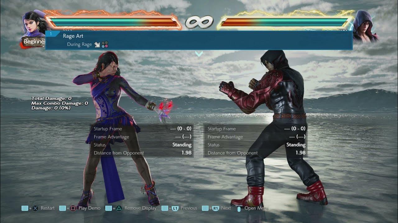 Zafina movelist with frame data display season 4 (opponent all block) YouTube