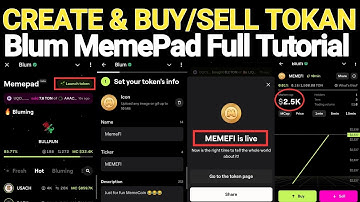 How to Create and Buy/Sell Tokan on Blum MemePad? | Blum MemePad How to Use Full Tutorial