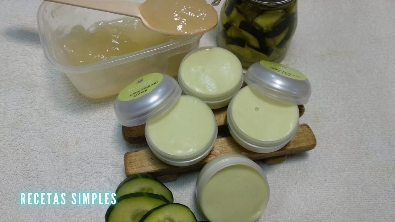 Crema para ojeras con extracto de pepino // Recetas Simples //Cosmetica Natural