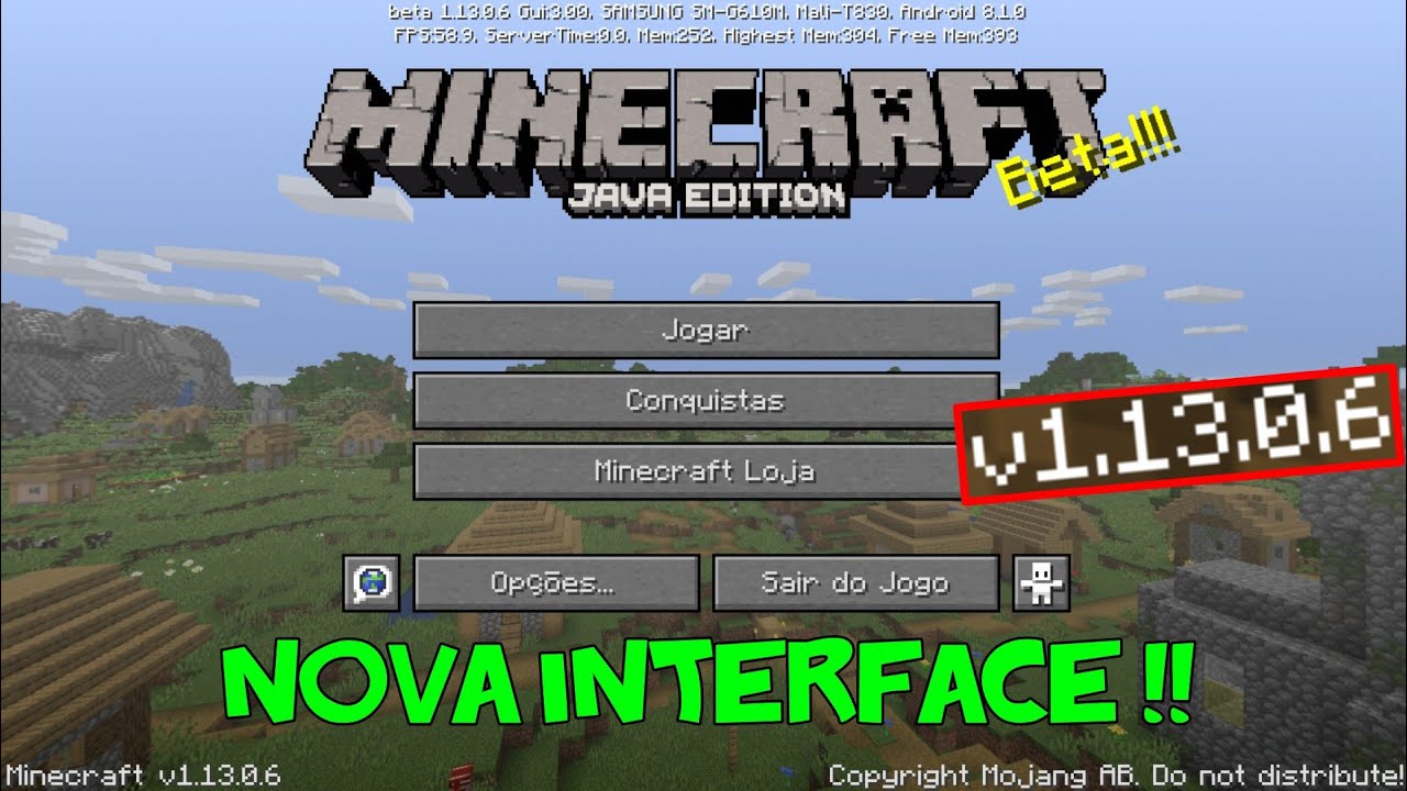 COMO JOGAR COM A INTERFACE DO MINECRAFT DE PC (JAVA EDITION) NO MINECRAFT  PE 1.13.0.6 !! 