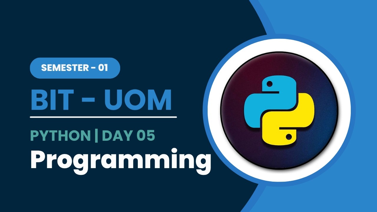 🔴 Semester 01 - Fundamentals of Programming - Day 05 | Recording - YouTube