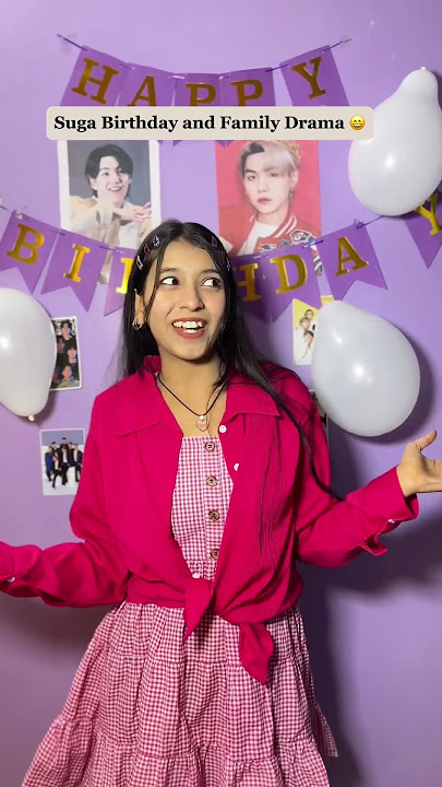 Suga Birthday and Family Drama 😄🥰💜  #viralshort #comedy #btsarmy #suga #birthday