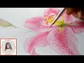 Painting Tiger Lily in Watercolor