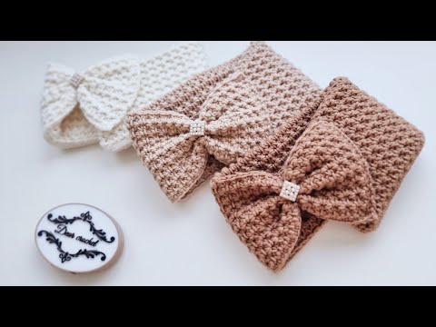 코바늘 진주 넥워머 Crochet Ribbon neck <strong>warmer</strong>