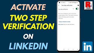 how to activate two step verification on linkedin