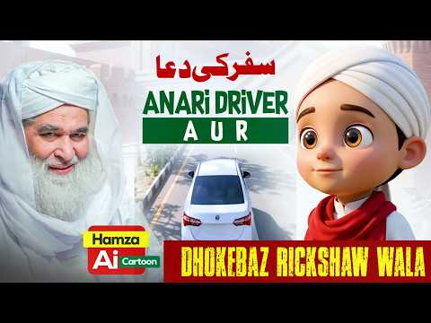Anari Driver Aur Dhokebaz Rickshaw Wala | Maulana Ilyas Qadri Ka Behtreen Jawab | Hamza AI Cartoon