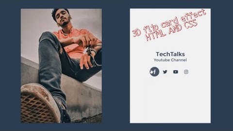 3D flip card on hover effect HTML and CSS tutorial with source code