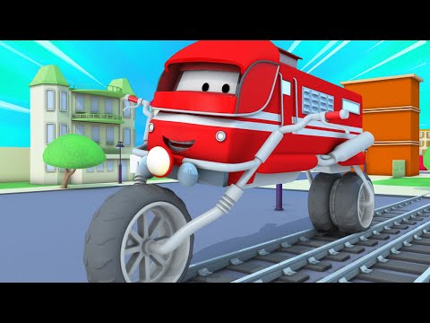 Tren Troy Tren Şehri’nde - Motorsiklet Kamyon - Araba Şehri 🚄 Çocuklar için çizgi filmler