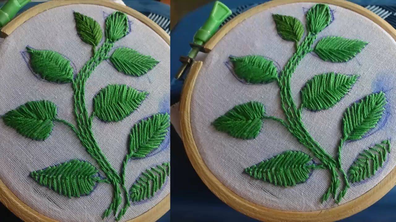 Hand embroidery leaf stitches by amma arts  youtube Hand embroidery leaf stitches by amma arts  youtube