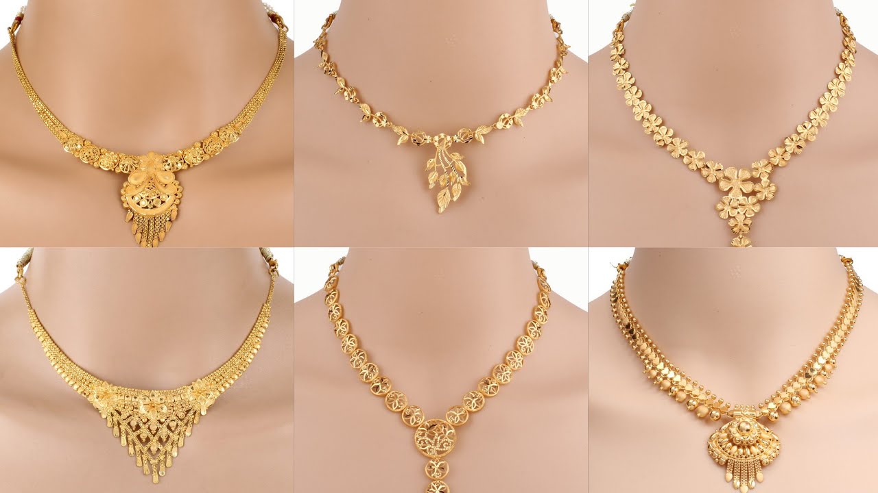 Latest Gold Necklace Designs In Medium Weight | Bridal Necklaces ...