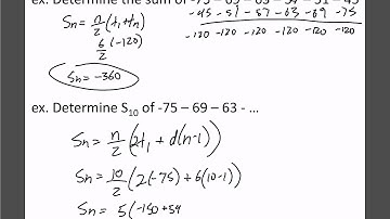 Math 20-1:1-3 Arithmetic Series