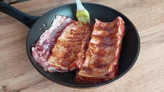 Juicy pork ribs that melt in your mouth. Marinade is a godsend