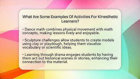 What Are Some Examples Of Activities For Kinesthetic Learners? - Aspiring Teacher Guide