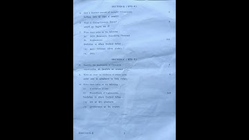 B.S.c. Part-2 (zoology-2) paper 2021