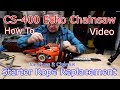 How to Fix Broken Starter Rope | CS-400 Echo Chainsaw | How do Starter recoil Rope Replacement