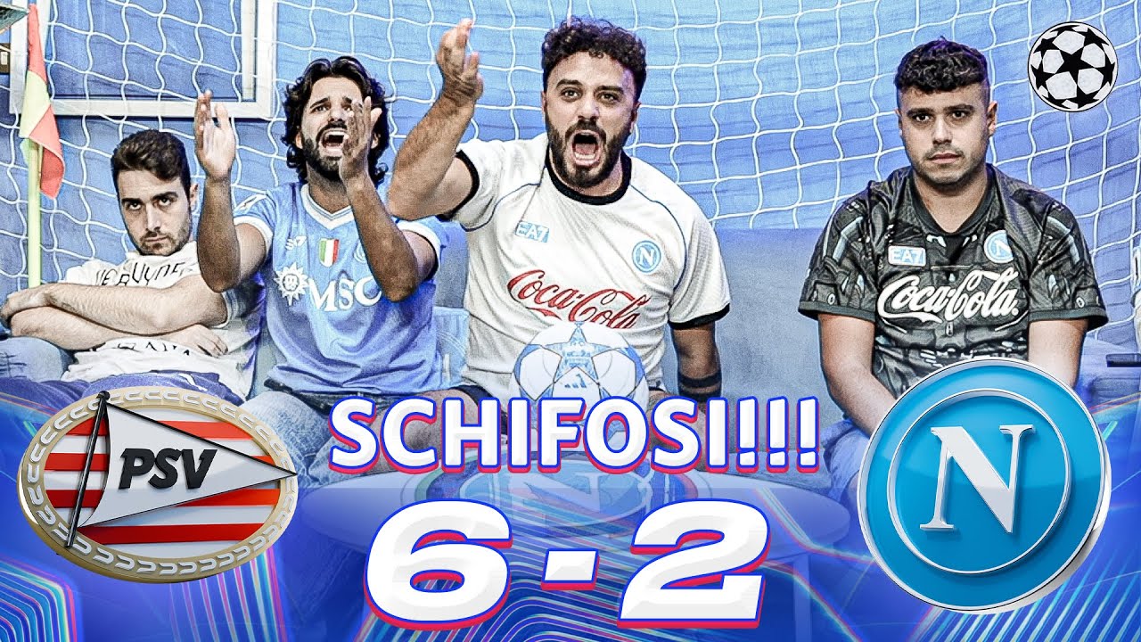 🎾 SCHIFOSI!!! PSV 6-2 NAPOLI | LIVE REACTION CHAMPIONS LEAGUE HD