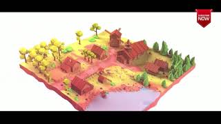 Autodesk Maya 3d low poly village model : Concept Art by Piyush Dhariwal
