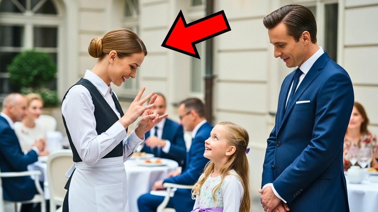 Wszyscy ignorowali głuchą córkę milionera… aż nieśmiała kelnerka przemówiła do niej w migowym i…