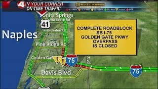 Crash closes I-75 southbound in Naples