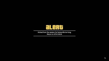 GTA 5: I get idle kicked for deciding to exit GTA Online