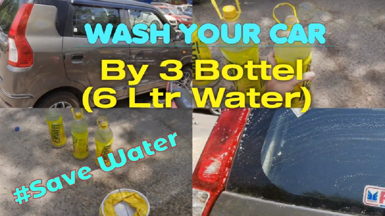 Wash car with 6 Liter Water How Wash Car at home without waste water