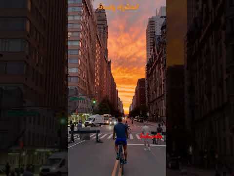 New York sunset Nature's Beauty | Beautiful nature whatsapp status||#short#shortvideo #youtubeshort