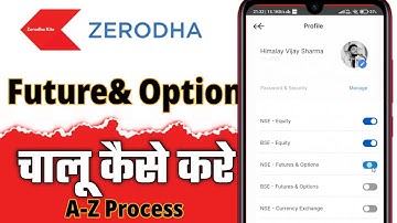 Zerodha Me F&O Kaise Activate Kare? | How to Activate Future and Option in Zerodha in Hindi