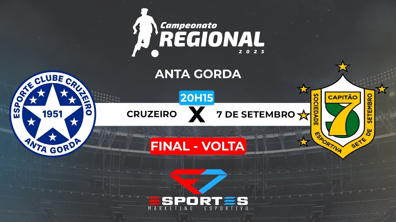AO VIVO: CRUZEIRO X 7 DE SETEMBRO | FINAL - VOLTA | REGIONAL PARTE ALTA 2025