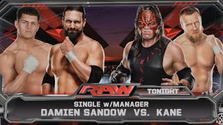 2013 Jan.14 - WWE RAW - Damien Sandow vs. Kane - WWE 2K15