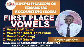 First Place Vowels in Pitman Shorthand