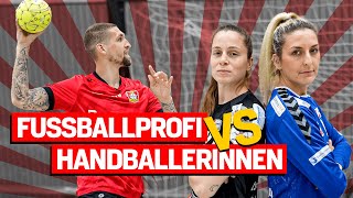 Footballer 🆚 Handballers - Who will win the seven-meter throw? | Bayer Sports Family Duel