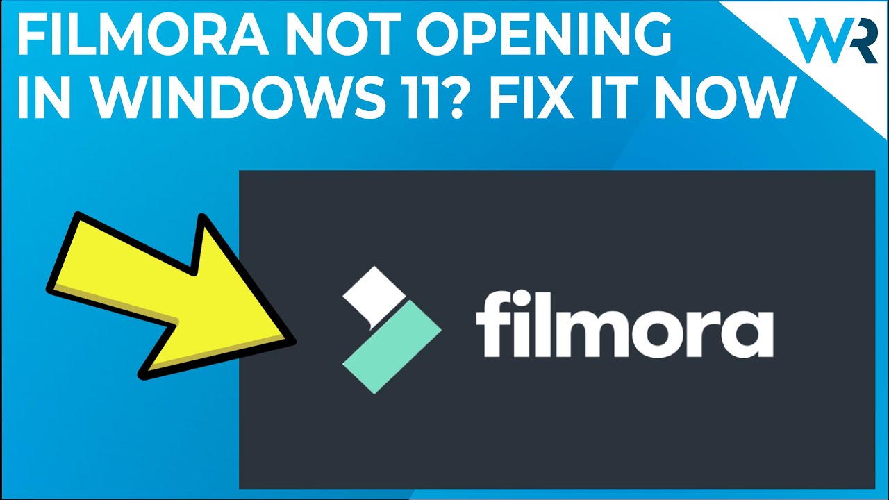 wondershare filmora x not opening in windows 11