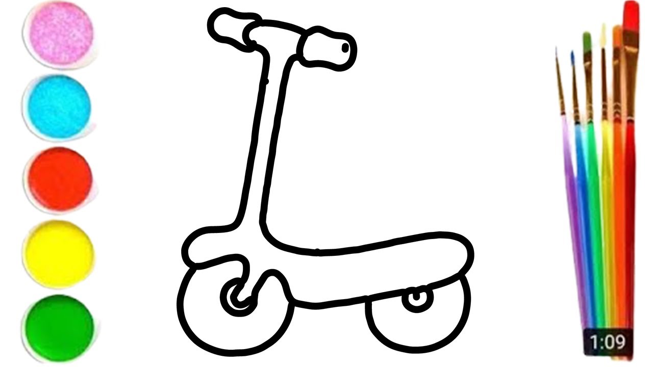 Сурет для детей. Нарисовать самокат. Самокат для рисования. Как нарисовать самокат 3 д ручкой.