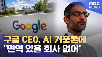 구글 CEO, AI 거품론에 "면역 있을 회사 없어" (2025.11.19/930MBC뉴스)