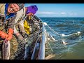 Traditional Alaskan net fishing day from sunrise to sunset