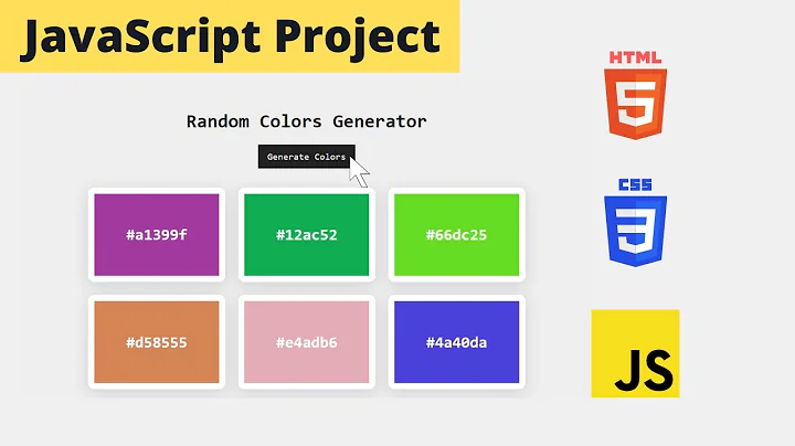 Random Hex Color Generator Using JavaScript | JavaScript Project Tutorial