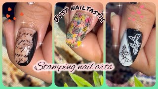 Easy stamping nail art at home 🏡 #easynailart #2024 #beginners