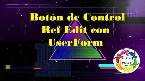 Botón de Control "Ref Edit" con UserForm