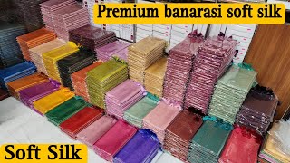 Premium Kubera pattu soft silk! wholesale saree shop chickpet bangalore shopping market Mataji saree screenshot 1