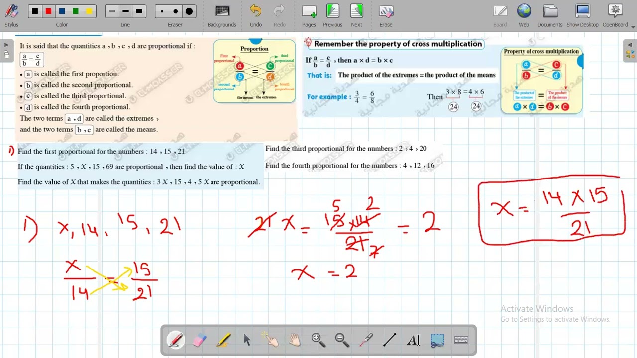 Middle 2.  2nd term lesson 1  proportion 