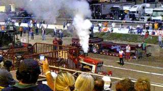 Super Stock tractor pulls @ Ny State fair 2009 flame & light show