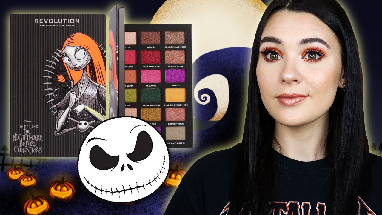 THE NIGHTMARE BEFORE CHRISTMAS Makeup Revolution Palette YouTube