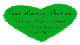 Principal's Message - Monday, November 18, 2019